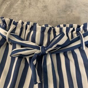 Blue & White Striped Dress Pants
